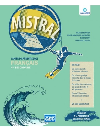 Mistral 4 cahier d'apprentissage 4e secondaire version papier et numérique