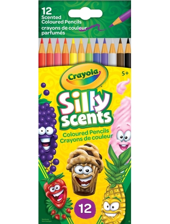 Crayons de couleur paquet de 12 parfumés Silly Scents