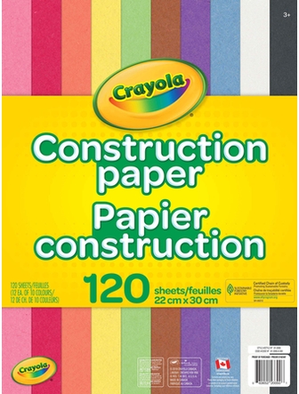 Papier de construction paquet de 120 feuilles Crayola