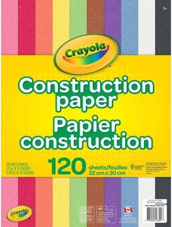 Papier de construction paquet de 120 feuilles Crayola
