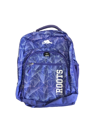 Sac à dos Roots lilas motifs triangulaires à 2 compartiments principaux 15,6 pouces
