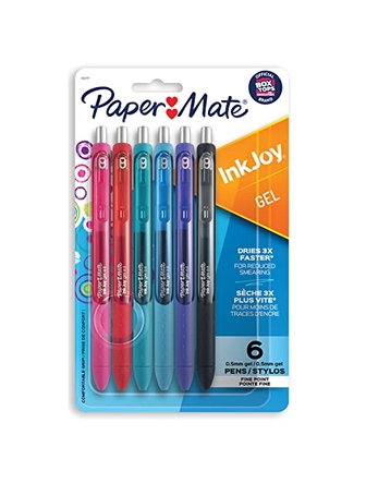 Paquet de  6 stylos-billes Papermate Inkjoy Pointe fine