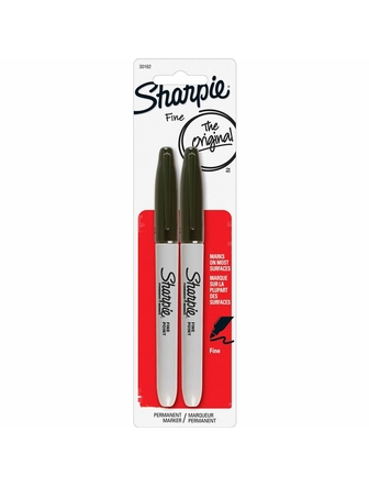 Marqueur permanent noir pointe fine Sharpie paquet de 2
