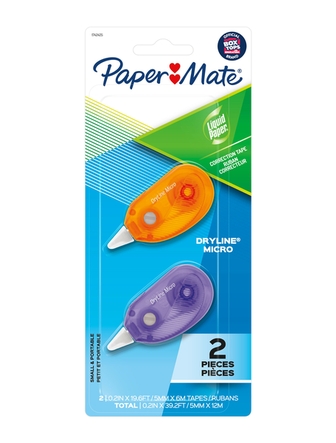 Ruban correcteur Papermate 5mm x 6m paquet de 2