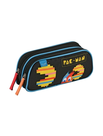 Étui à crayons QuoVadis 2 compartiments Pac-Man noir