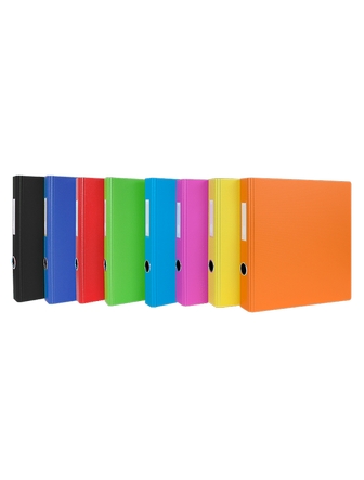 Cartable 1 po texturé robuste couleurs assorties
