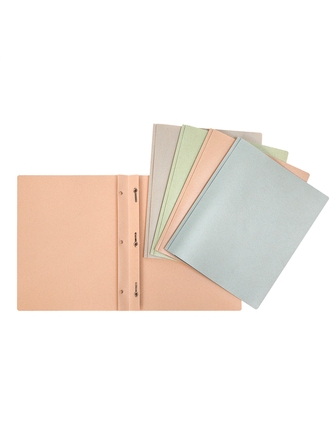 Duo-tang en plastique biodégradable sans pochettes couleurs assorties