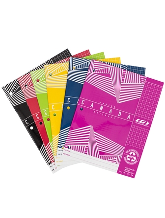 Cahier quadrillé métrique 1cm LG 40 pages broché Canada