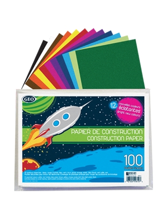 Papier de construction 100 feuilles