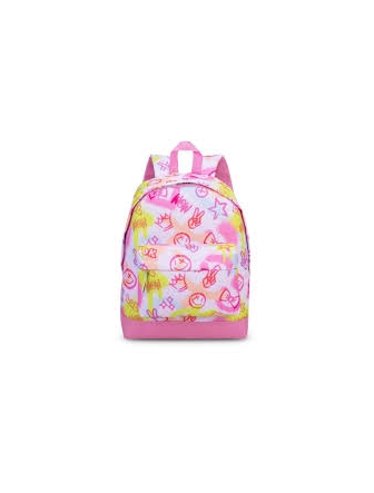 Sac à dos Trailblazer graffiti rose à 2 compartiments à fermeture éclair