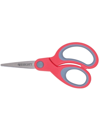 Ciseaux Westcott 5 po pour gaucher bout pointu rouge