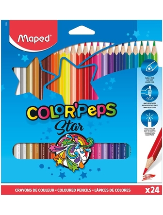 Crayons de couleurs Color'peps paquet de 24 triangulaire