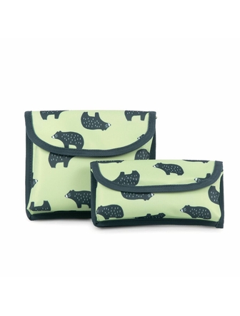 Ensemble de pochettes à sandwich et à collation Execo motif  ours