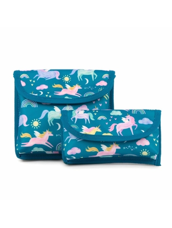 Ensemble de pochettes à sandwich et à collation Execo motif licornes