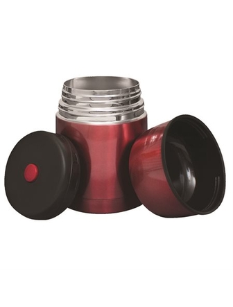 Contenant isotherme (thermos) 600ml en acier inoxydable rouge