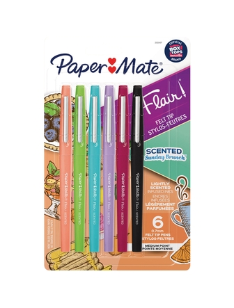 Paquet de 6 stylos-feutres Papermate Flair parfumé brunch