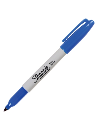 Marqueur permanent bleu Sharpie à pointe fine