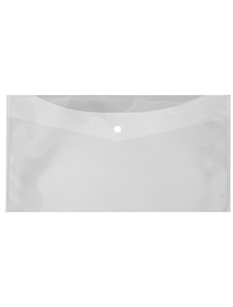 Enveloppe en plastique horizontale format légal à bouton de pression et ouverture sur le coté