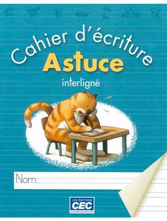 Astuce - ensemble de 4 cahiers d'écriture interligné-pointillé