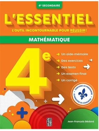 L'essentiel 4e secondaire - Mathématique