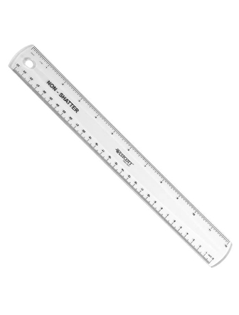 Règle 30 cm avec 0 visible Westcott transparente flexible