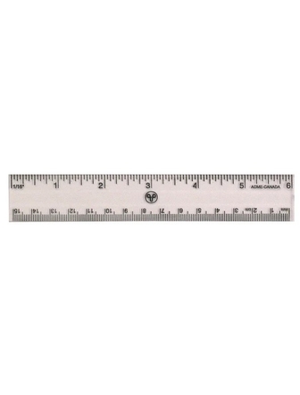Règle 15 cm en plastique transparent rigide Westcott