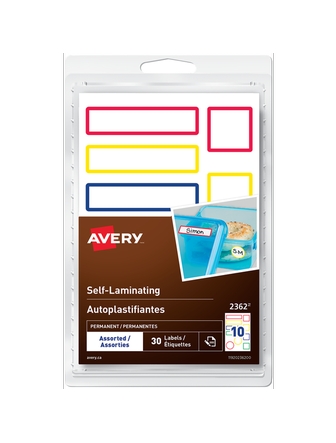 Étiquettes autoplastifiantes couleurs assortis