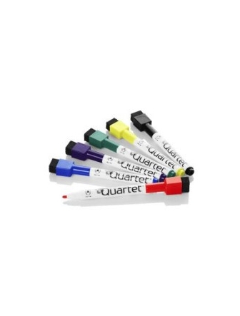 Marqueur effaçable Quartet magnétique avec efface au bout (couleurs variés)