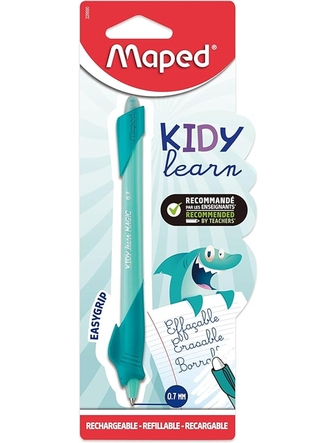 Stylo effaçable et rechargeable Kidy Learn bleu