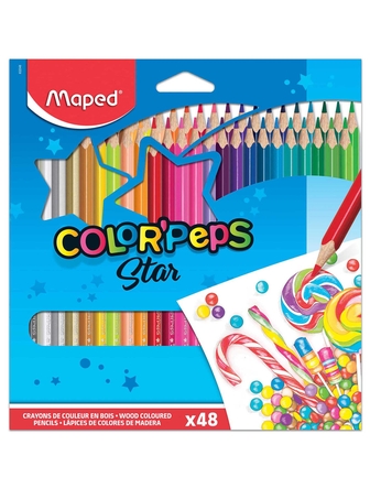 Crayons de couleurs Color'peps paquet de 48