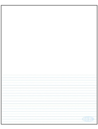 Petite tablette de projet 1/2 uni, 1/2 pointillé interligné Écolo