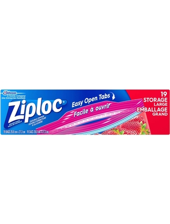 Boîte de 19 sacs Ziploc format grand