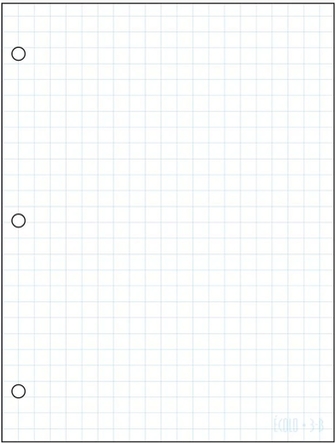 Tablette quadrillée métrique troué Ecolo 1cm
