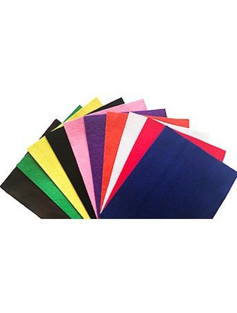 Feuille de feutrine 9 x 12 (couleurs assorties)