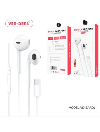 Écouteur avec microphone et contrôle du volume (USB-C)