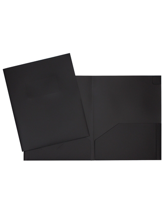 Chemise à 2 pochettes en plastique noire
